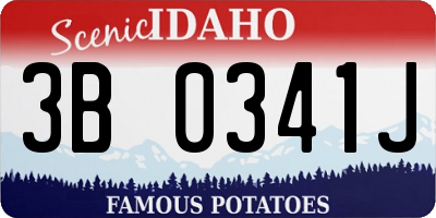 ID license plate 3B0341J