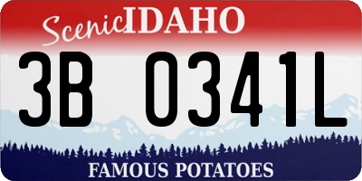 ID license plate 3B0341L