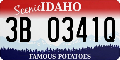 ID license plate 3B0341Q