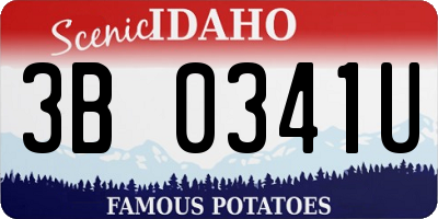 ID license plate 3B0341U