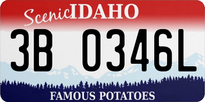 ID license plate 3B0346L