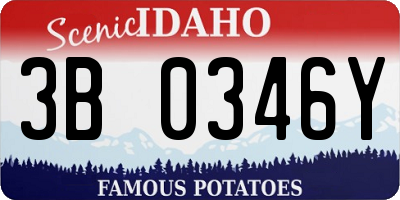 ID license plate 3B0346Y