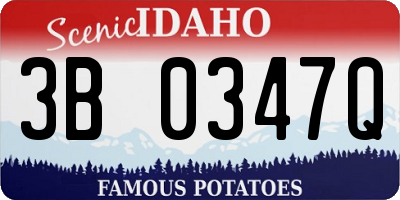 ID license plate 3B0347Q