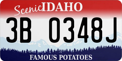 ID license plate 3B0348J