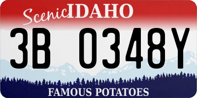 ID license plate 3B0348Y