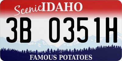 ID license plate 3B0351H