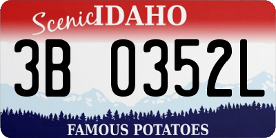 ID license plate 3B0352L