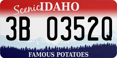 ID license plate 3B0352Q