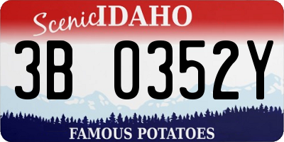 ID license plate 3B0352Y