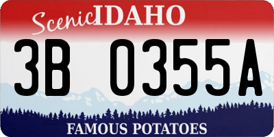 ID license plate 3B0355A