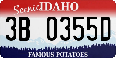ID license plate 3B0355D