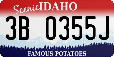 ID license plate 3B0355J