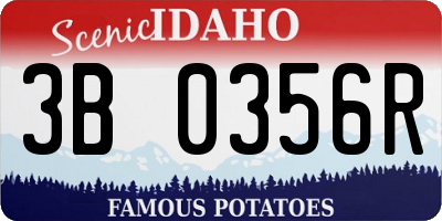 ID license plate 3B0356R