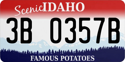 ID license plate 3B0357B