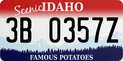 ID license plate 3B0357Z