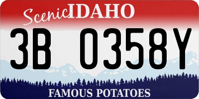 ID license plate 3B0358Y