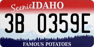 ID license plate 3B0359E