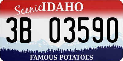 ID license plate 3B0359O