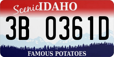 ID license plate 3B0361D