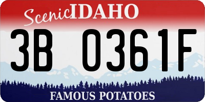 ID license plate 3B0361F