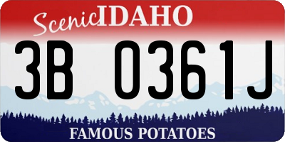 ID license plate 3B0361J