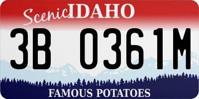 ID license plate 3B0361M