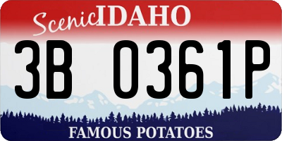ID license plate 3B0361P