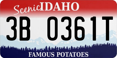 ID license plate 3B0361T
