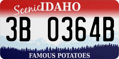 ID license plate 3B0364B