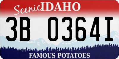 ID license plate 3B0364I
