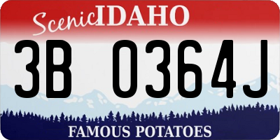 ID license plate 3B0364J