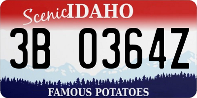 ID license plate 3B0364Z