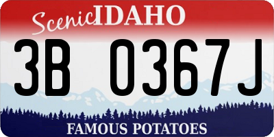 ID license plate 3B0367J