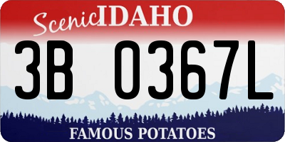 ID license plate 3B0367L