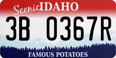 ID license plate 3B0367R