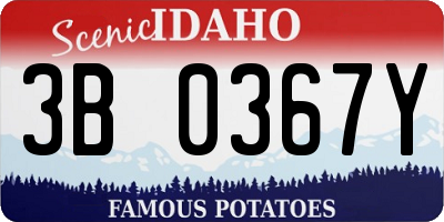 ID license plate 3B0367Y