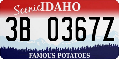 ID license plate 3B0367Z