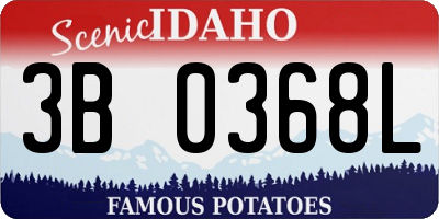 ID license plate 3B0368L