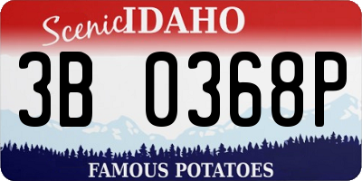 ID license plate 3B0368P