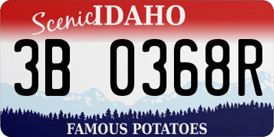 ID license plate 3B0368R