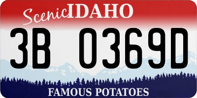 ID license plate 3B0369D