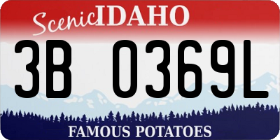 ID license plate 3B0369L