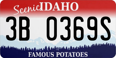 ID license plate 3B0369S