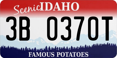 ID license plate 3B0370T