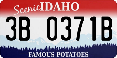ID license plate 3B0371B