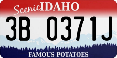 ID license plate 3B0371J