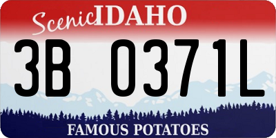 ID license plate 3B0371L