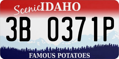 ID license plate 3B0371P