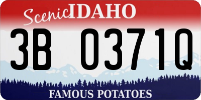 ID license plate 3B0371Q