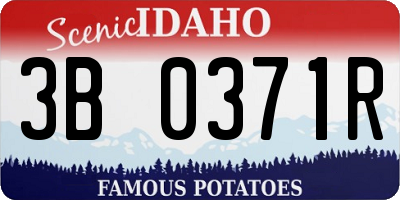 ID license plate 3B0371R